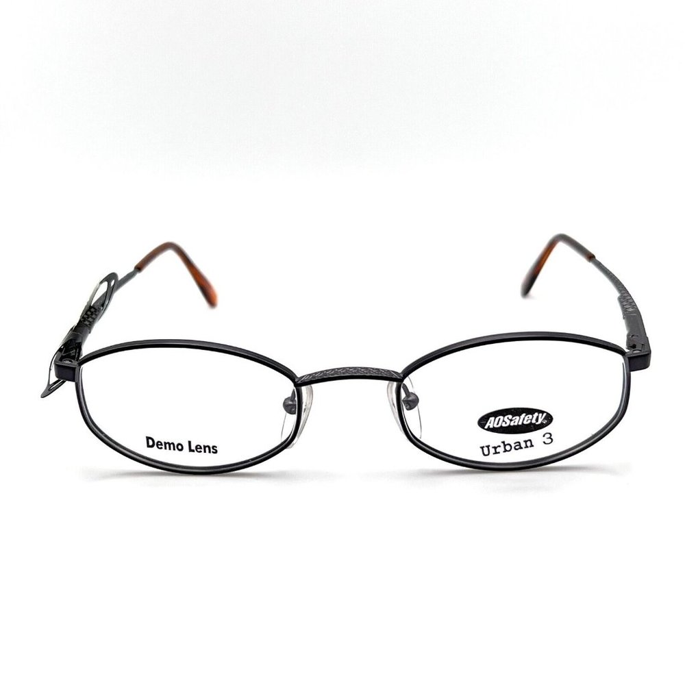 AOSafety Urban 3 GRU Metal Full Eyeglass Frame Flex Graphite Dark Gray 49-21-140